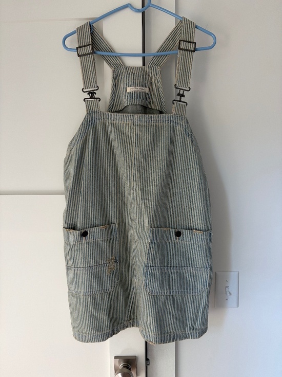 We The Free Dresses & Skirts - Free People We The Free Striped Overall Dress | Denim Pinafore Mini